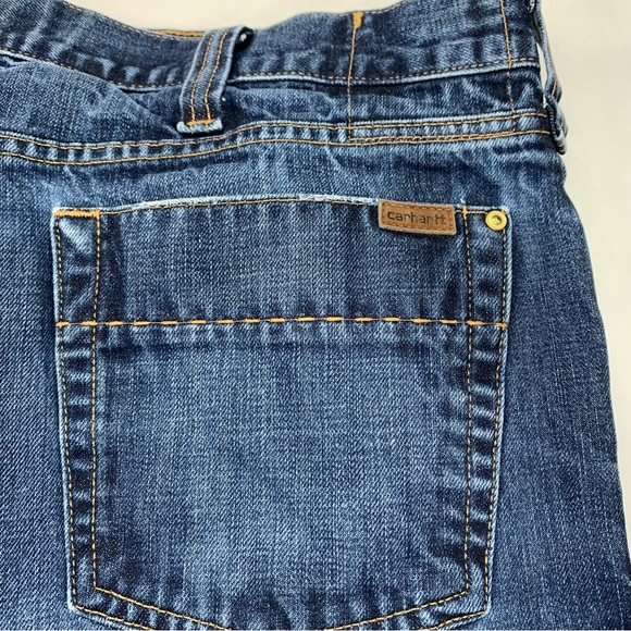 Carhartt Mens Jeans B310 DRT Relaxed Fit Boot Cut Denim Blue Size 42x32 - Picture 4 of 13